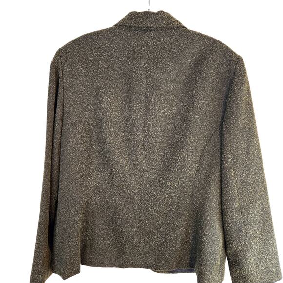 Sag Harbor Women's Blazer14 Gray Misses Size Large L Coat Jacket Zipper - Picture 5 of 6